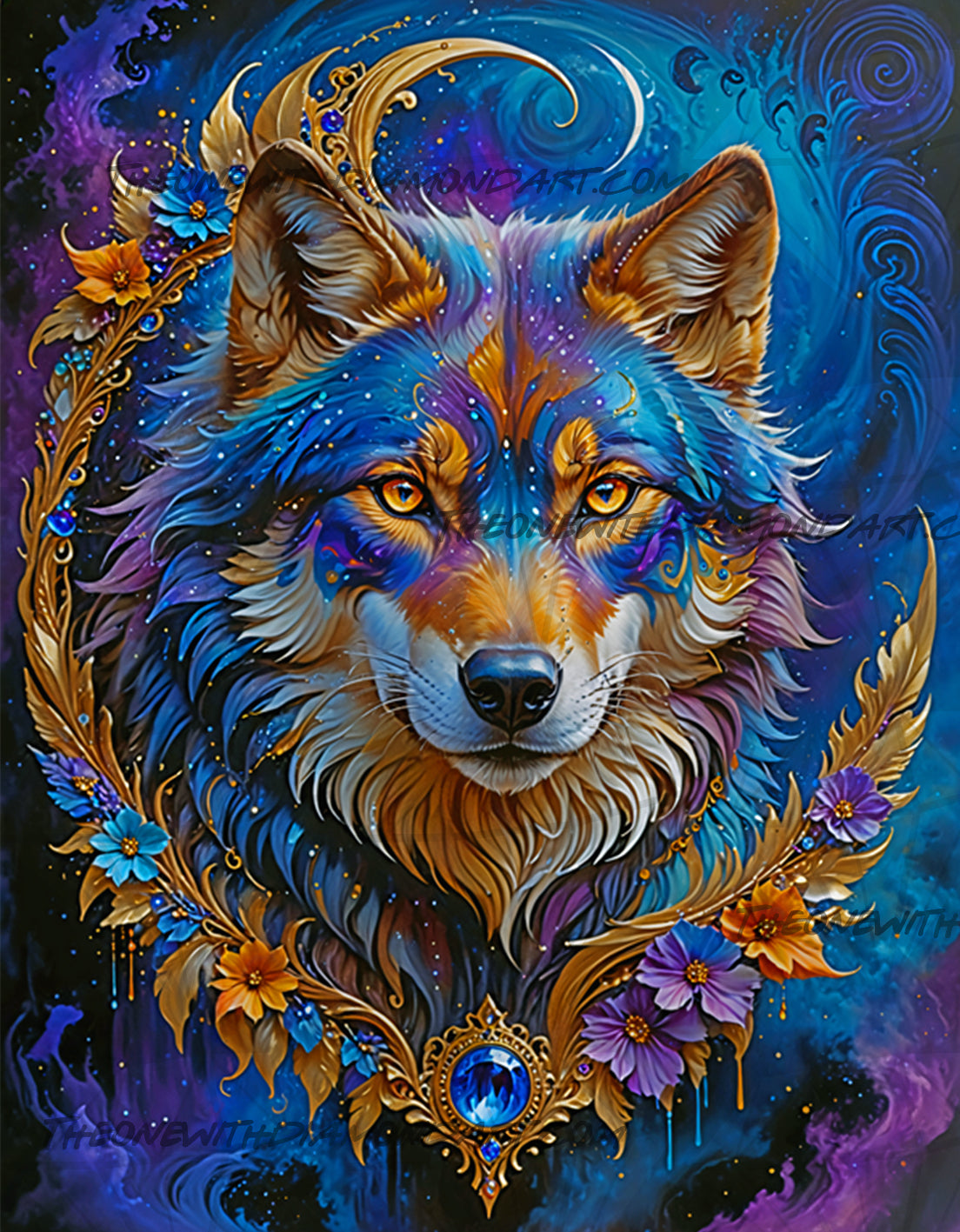 Bluesy Wolf Motif ©CajunBeauty