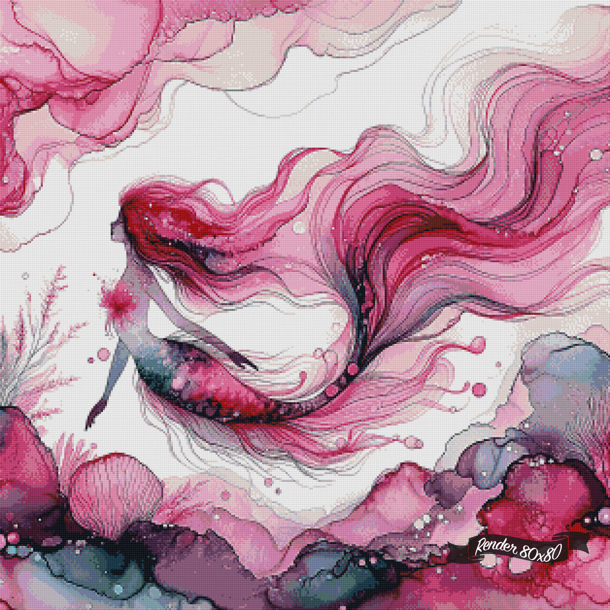 Blushing Mermaid ©Cocomarshmallow Art