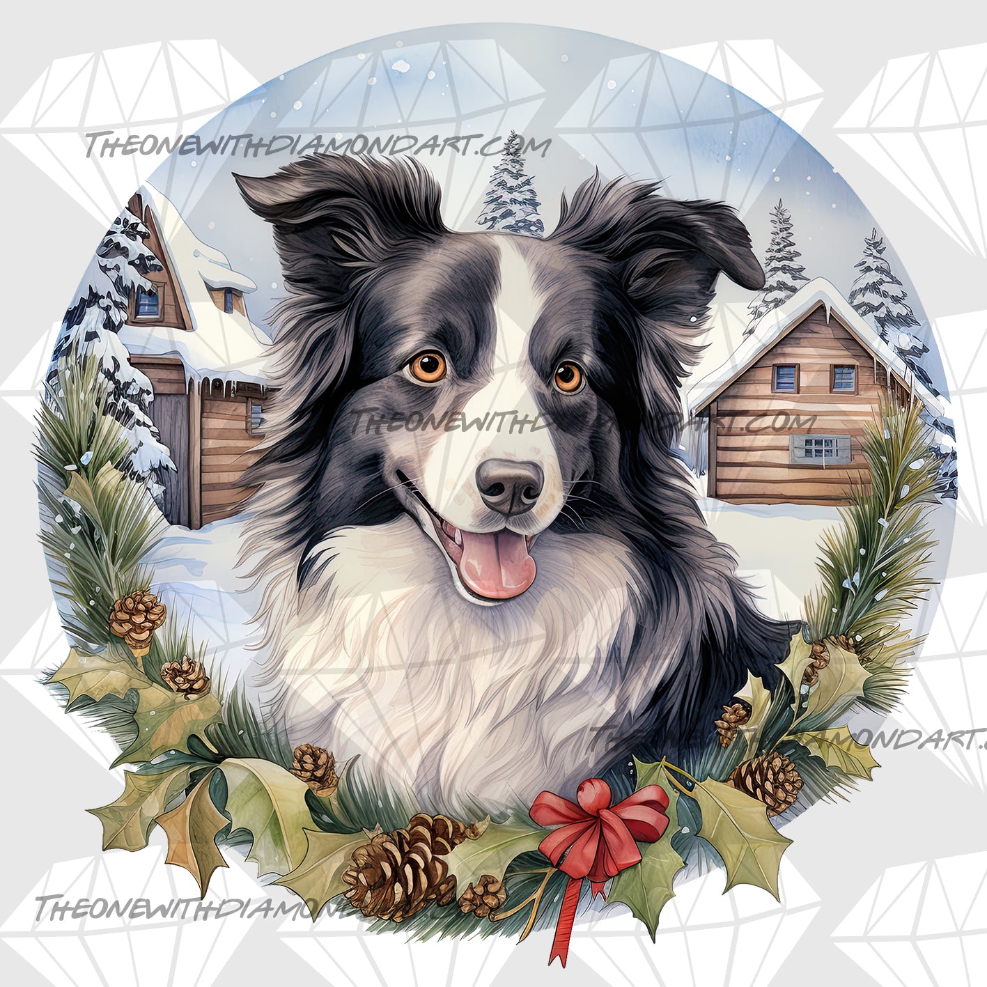 Christmas Border Collie