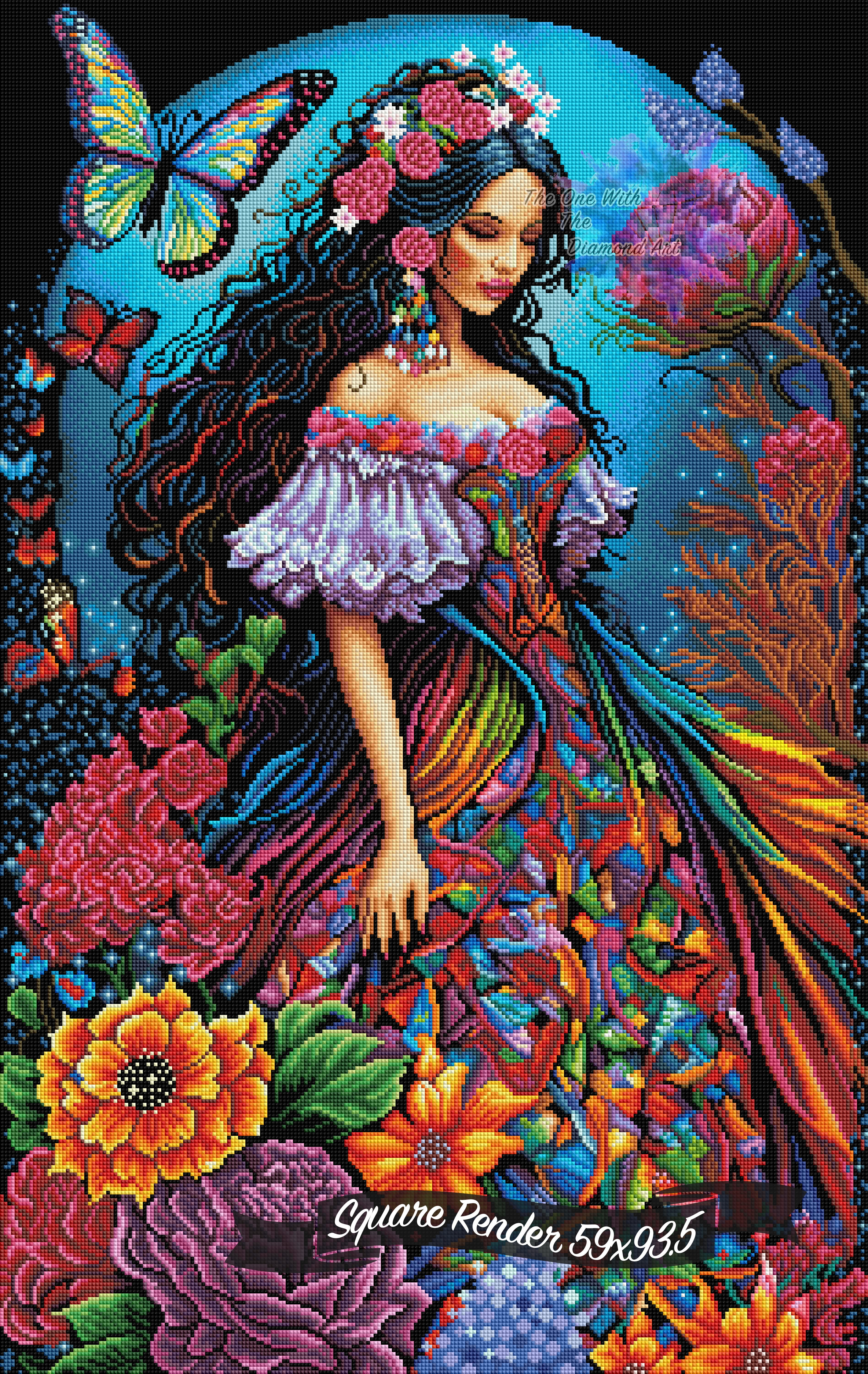 Hand-Rendered* Esmeralda ©Jenoviya Art – The One With The Diamond Art