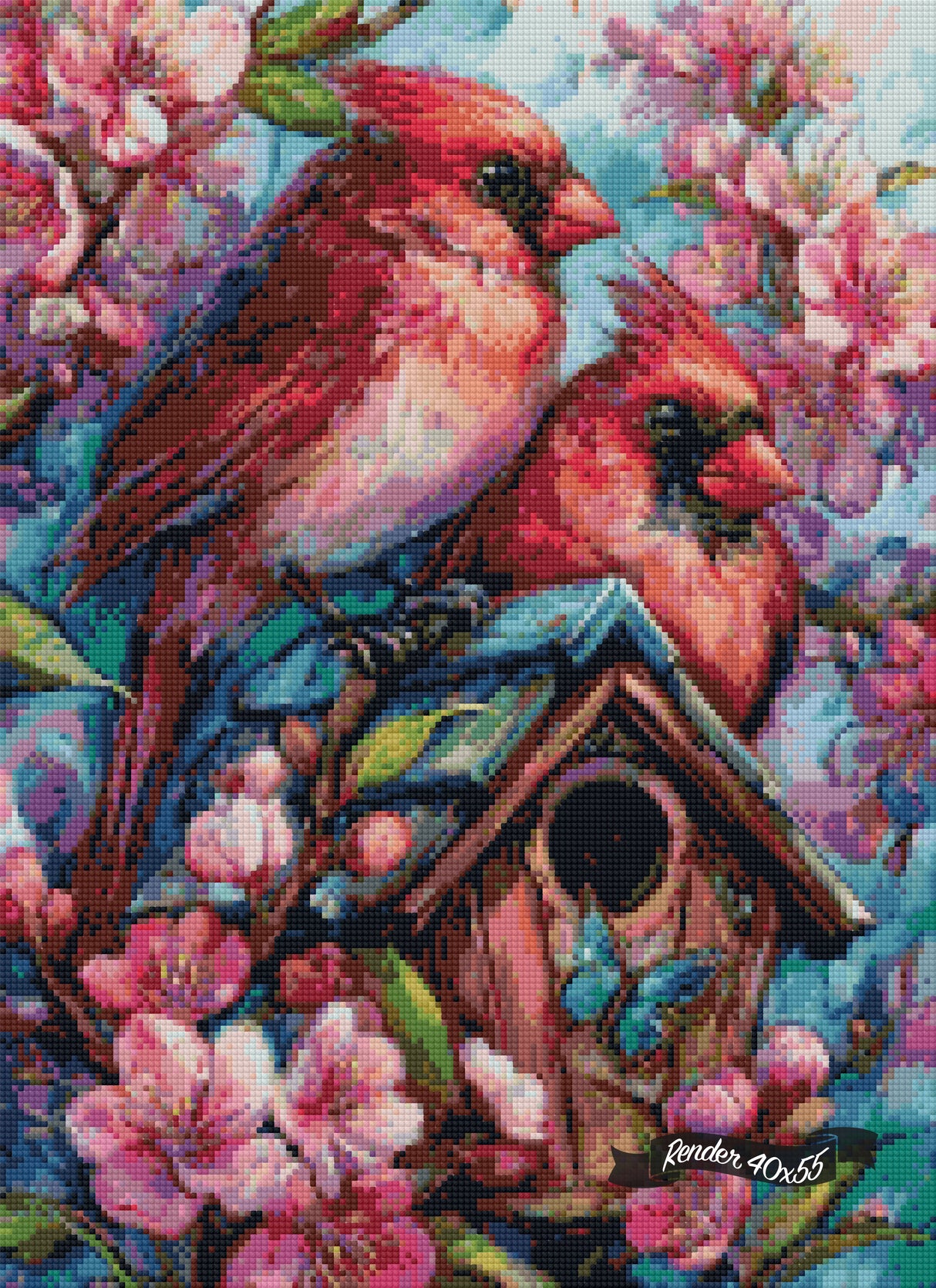 Cherry Blossom Cardinals ©Finira
