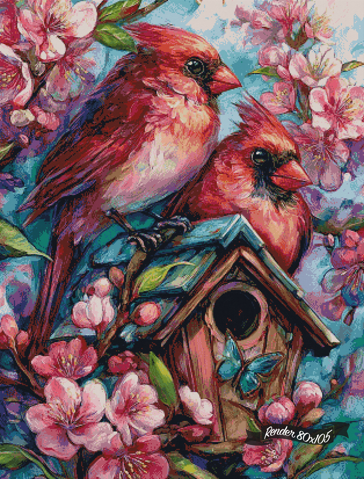 Cherry Blossom Cardinals ©Finira