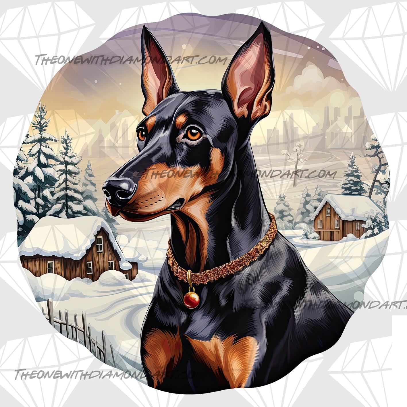 Christmas Doberman