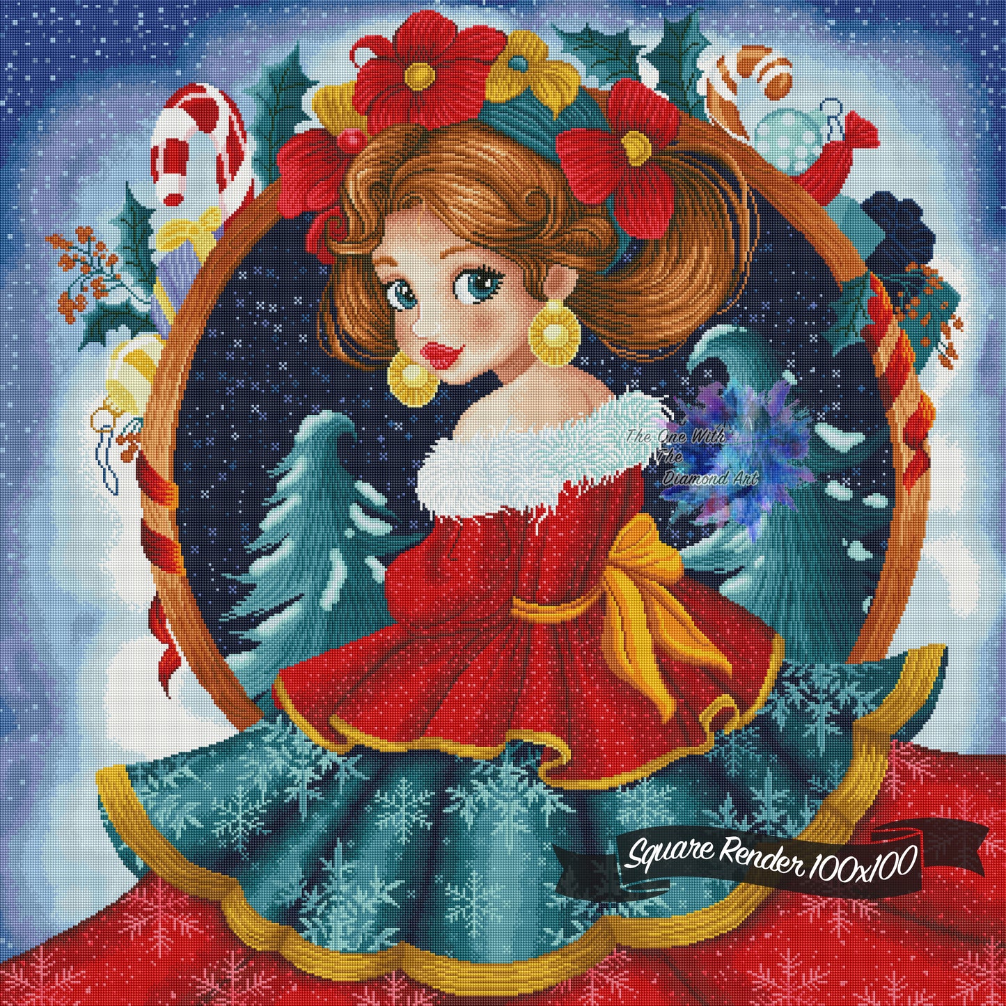 *Hand-Rendered* Christmas Happinesse ©Jenoviya Art