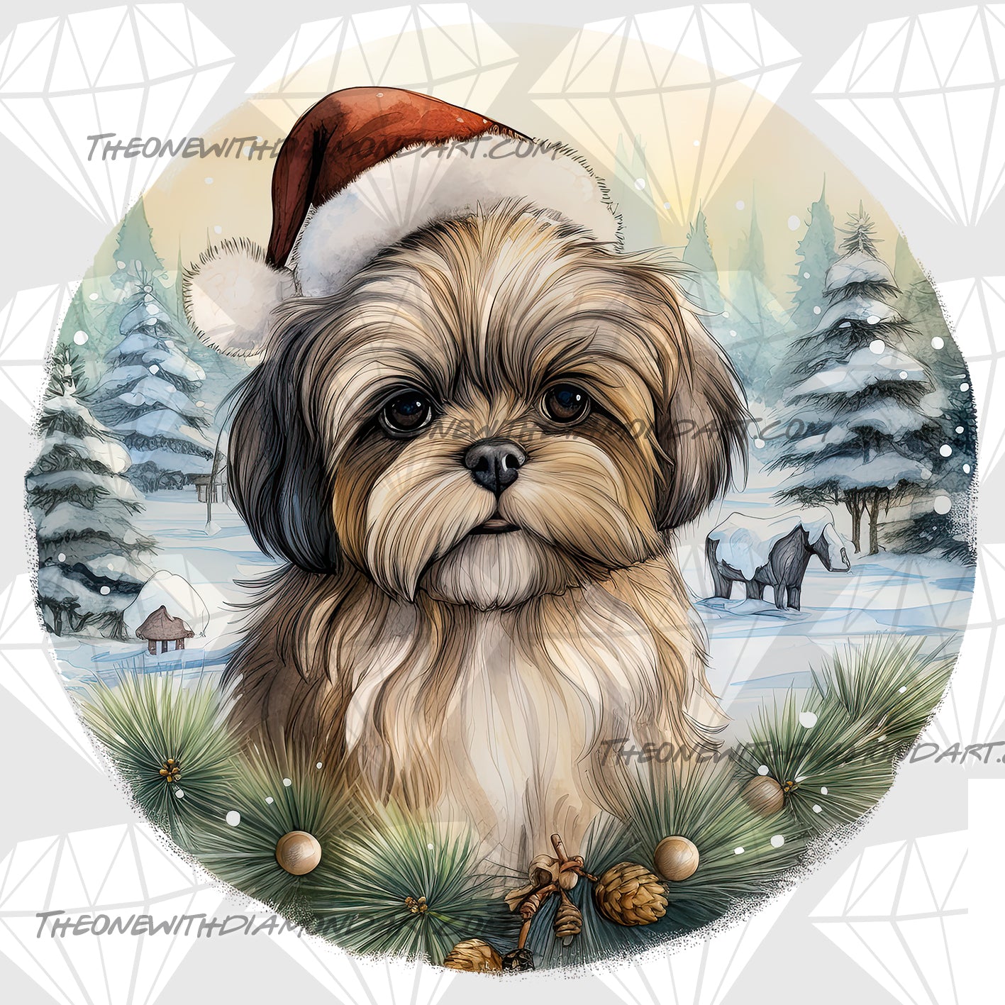 Christmas Shih Tzu