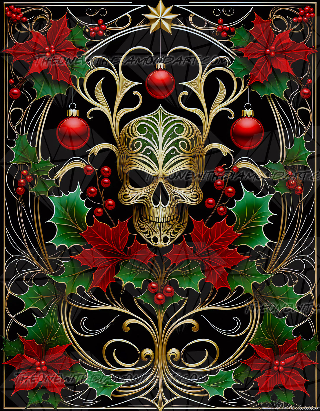 Christmas Skull ©CajunBeauty