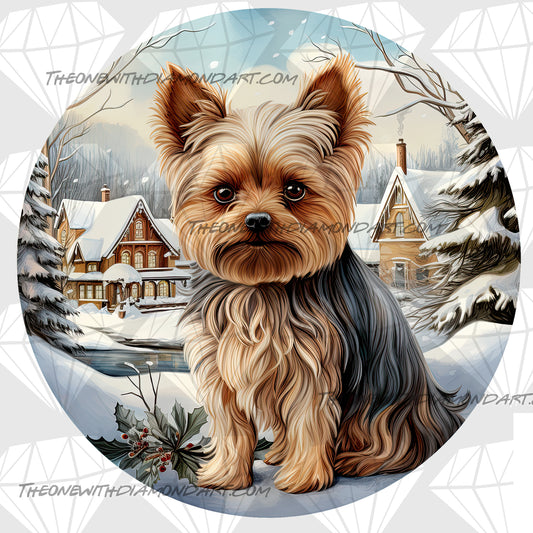 Christmas Yorkshire Terrier