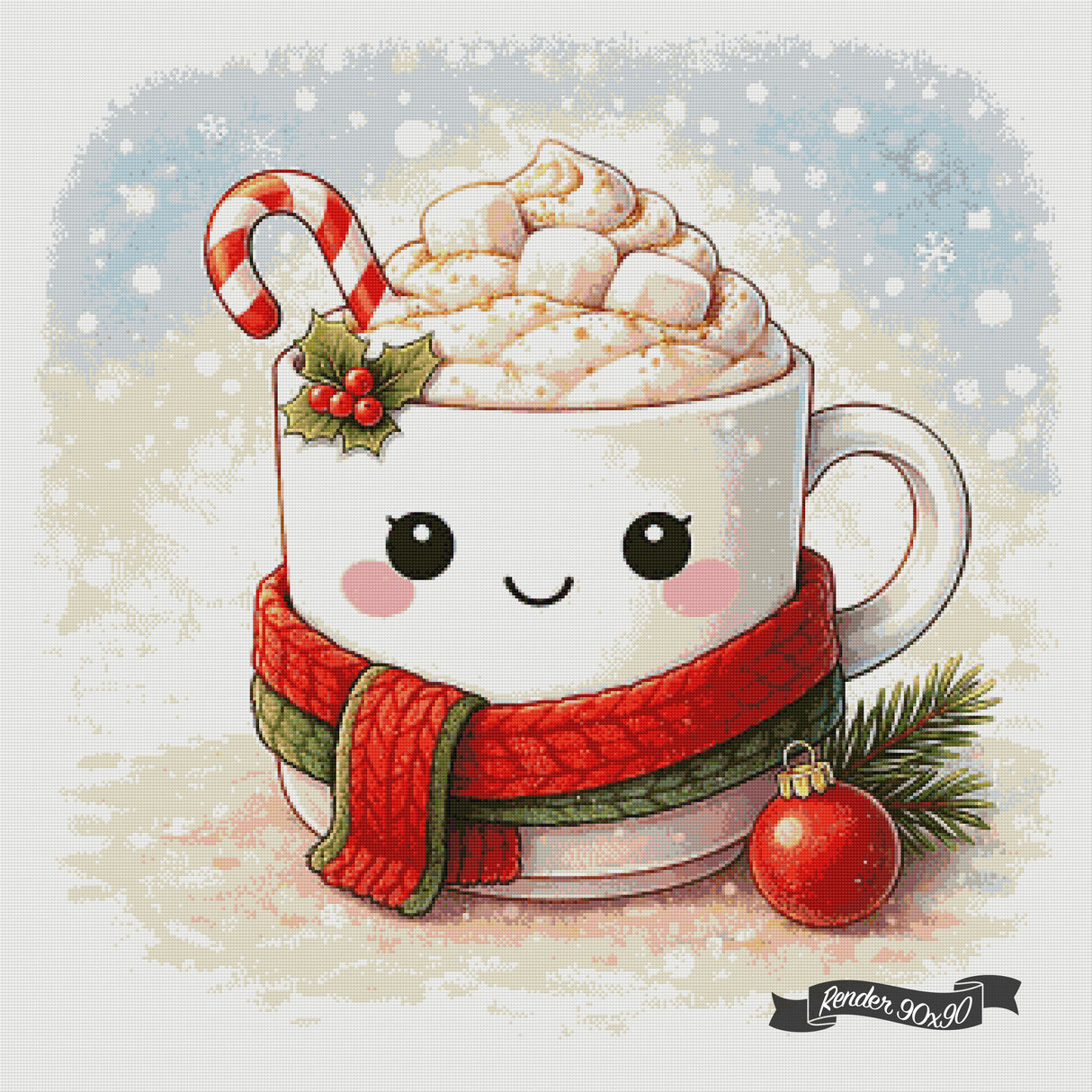 Cozy Cups - December ©The One With The Diamond Art