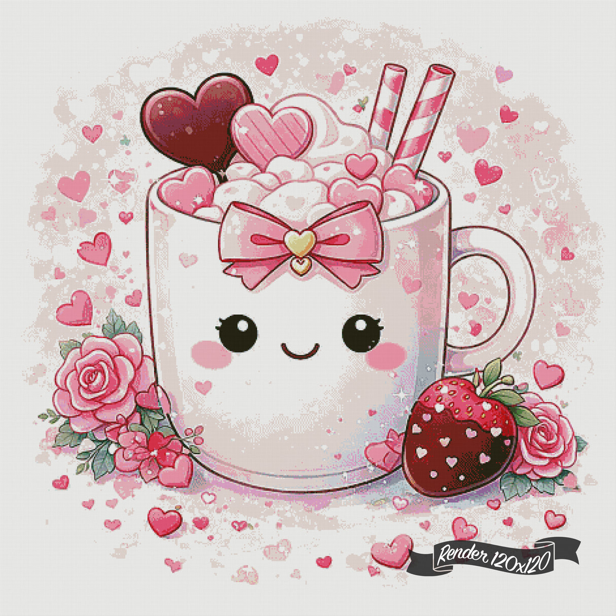 Cozy Cups - February ©The One With The Diamond Art