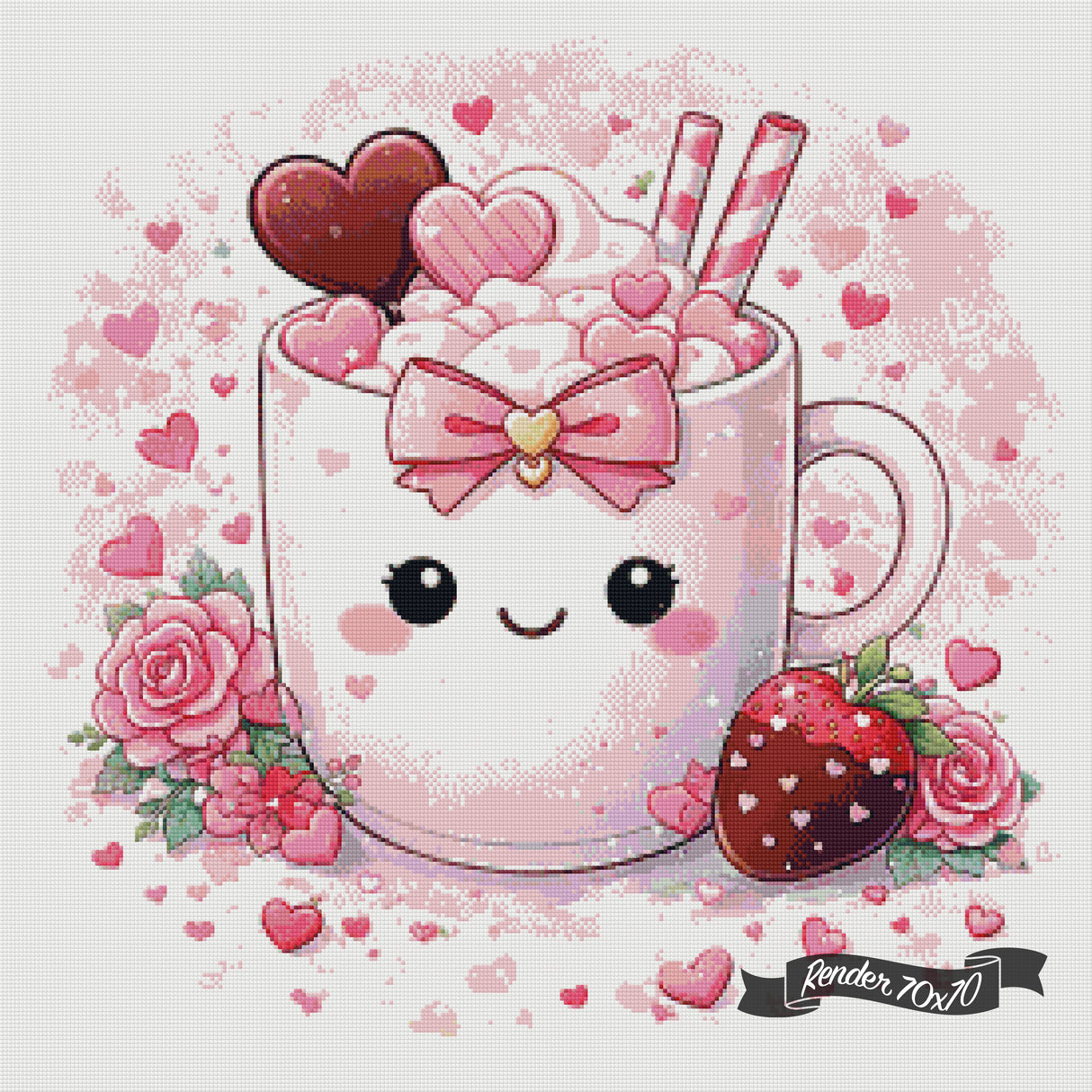 Cozy Cups - February ©The One With The Diamond Art