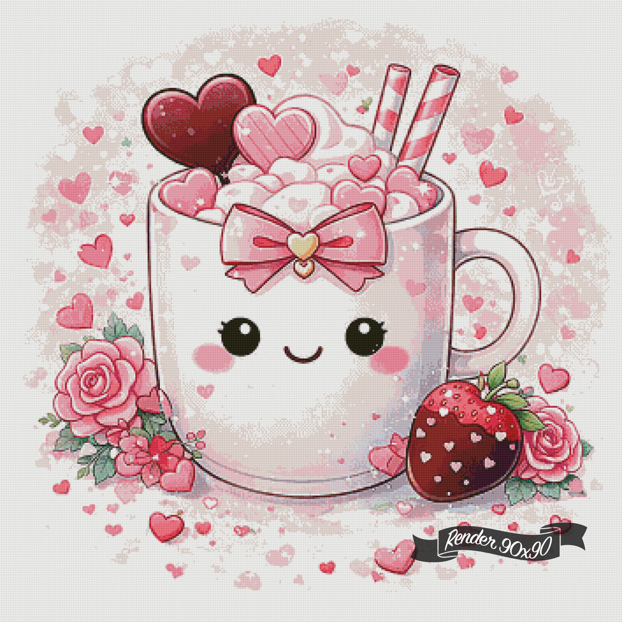 Cozy Cups - February ©The One With The Diamond Art