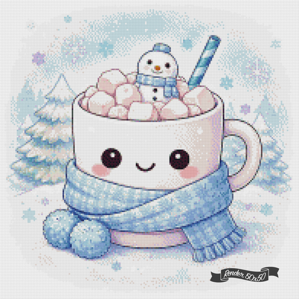 Cozy Cups - January ©The One With The Diamond Art