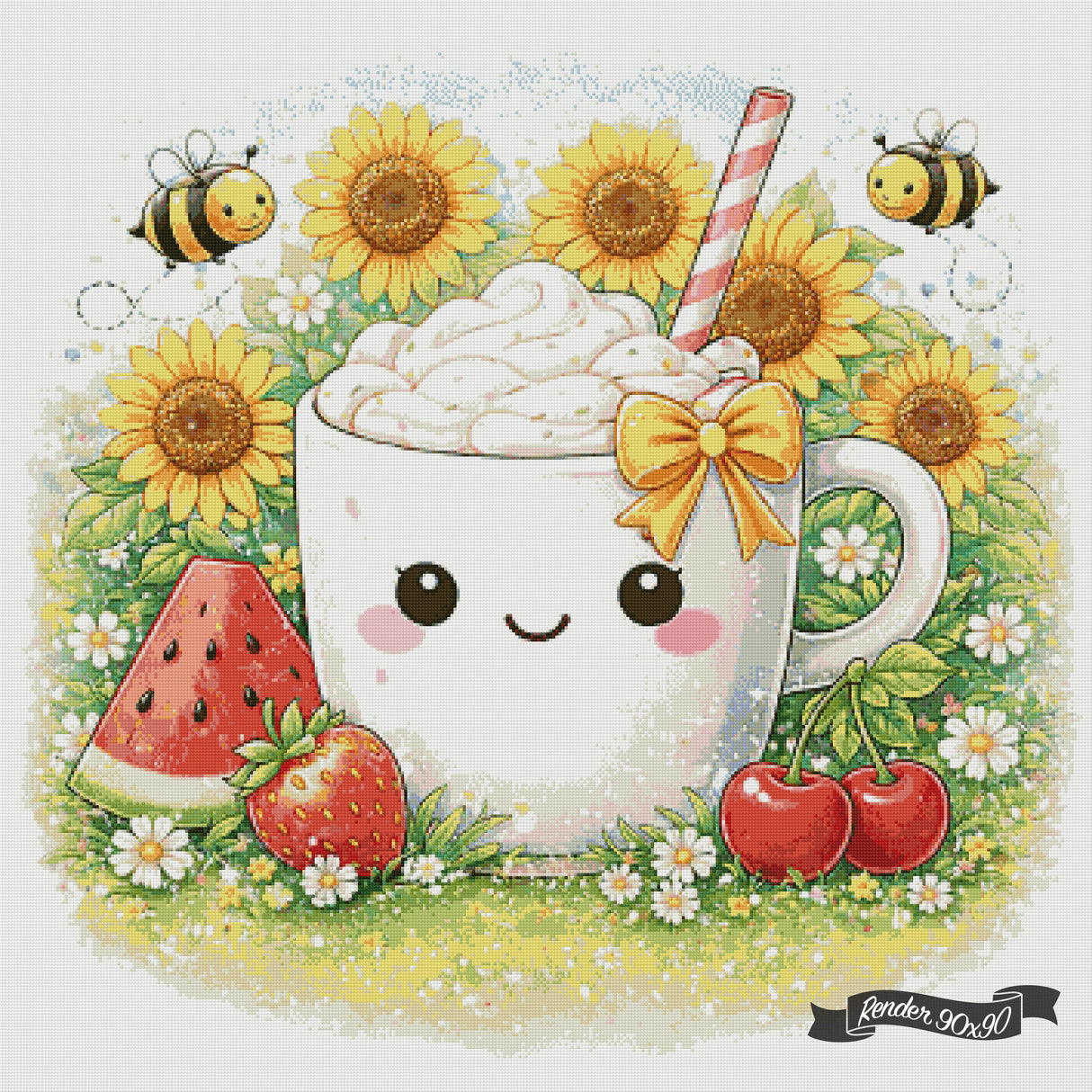 Cozy Cups - June ©The One With The Diamond Art