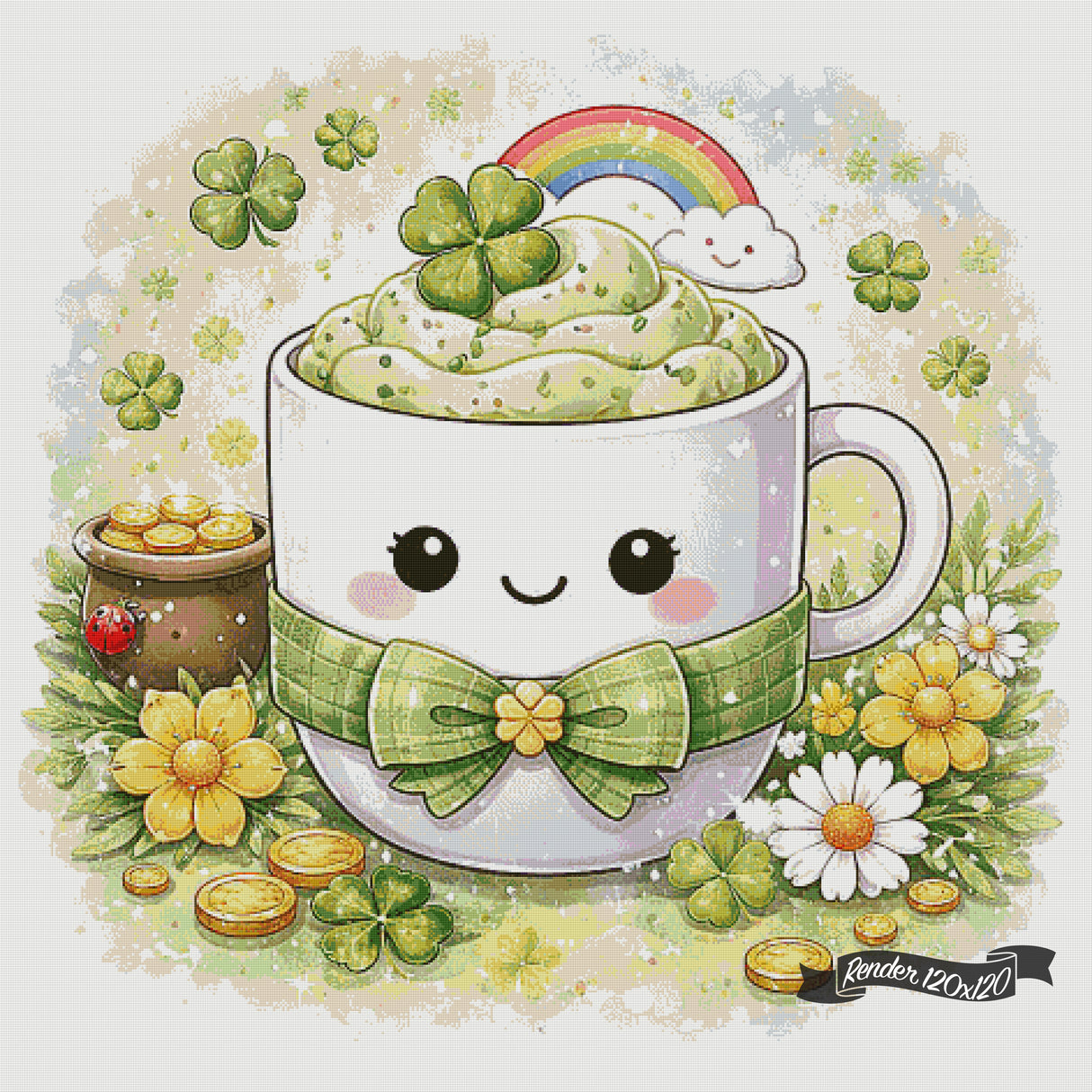 Cozy Cups - March ©The One With The Diamond Art