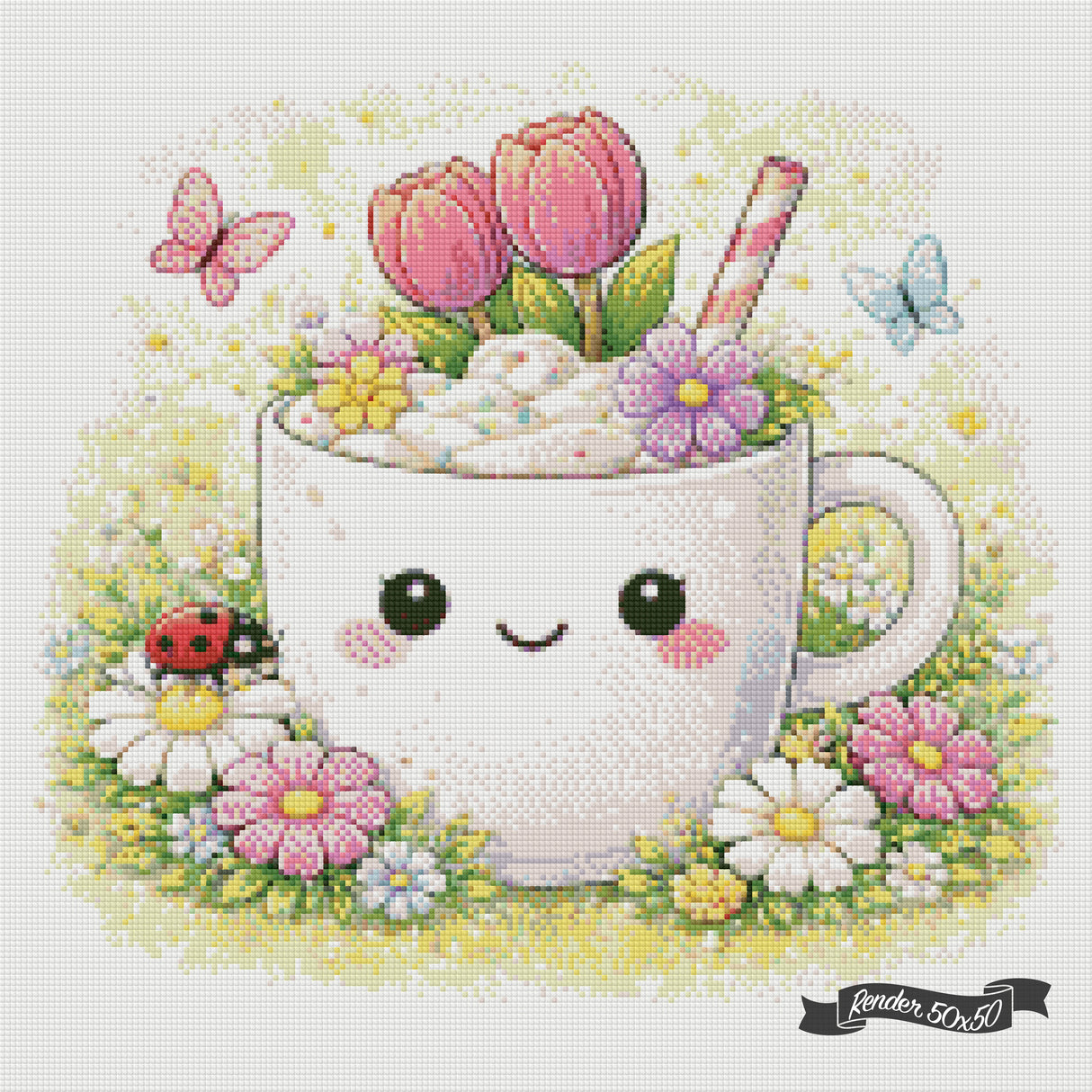 Cozy Cups - May ©The One With The Diamond Art