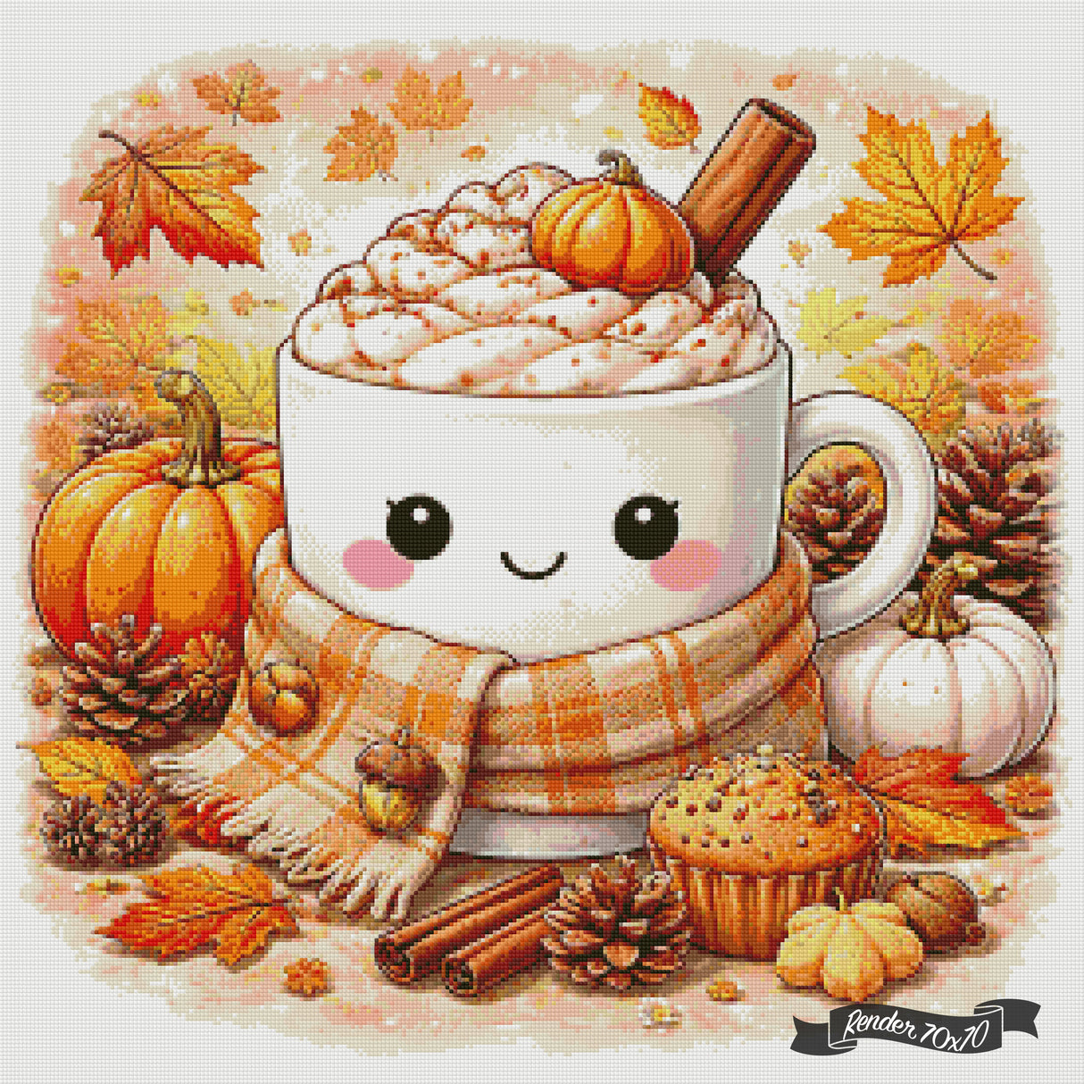 Cozy Cups - September ©The One With The Diamond Art