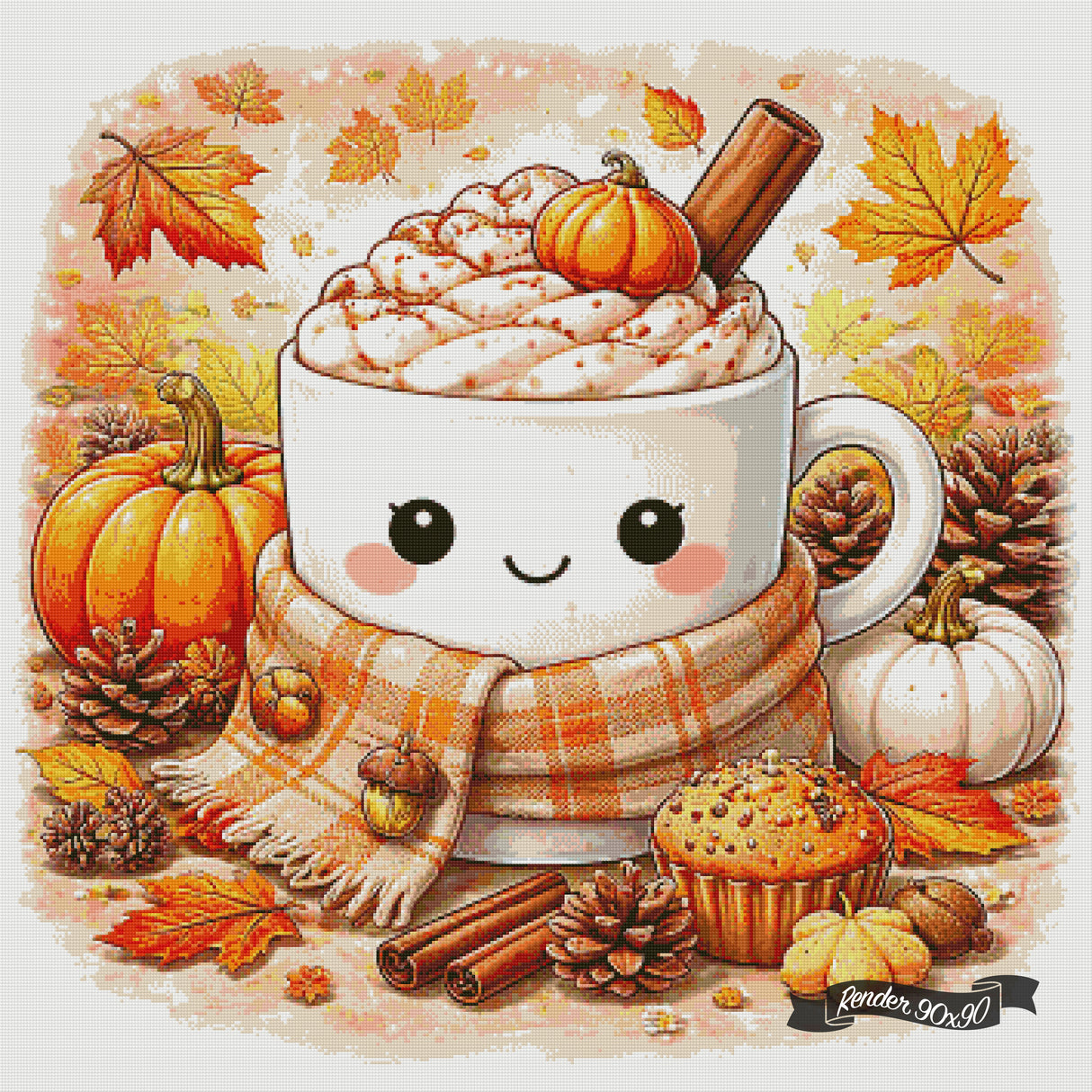 Cozy Cups - September ©The One With The Diamond Art