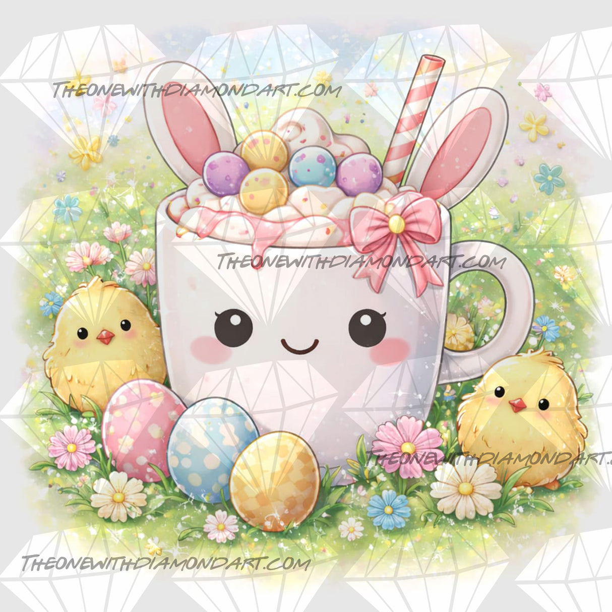 Cozy Cups - April ©The One With The Diamond Art