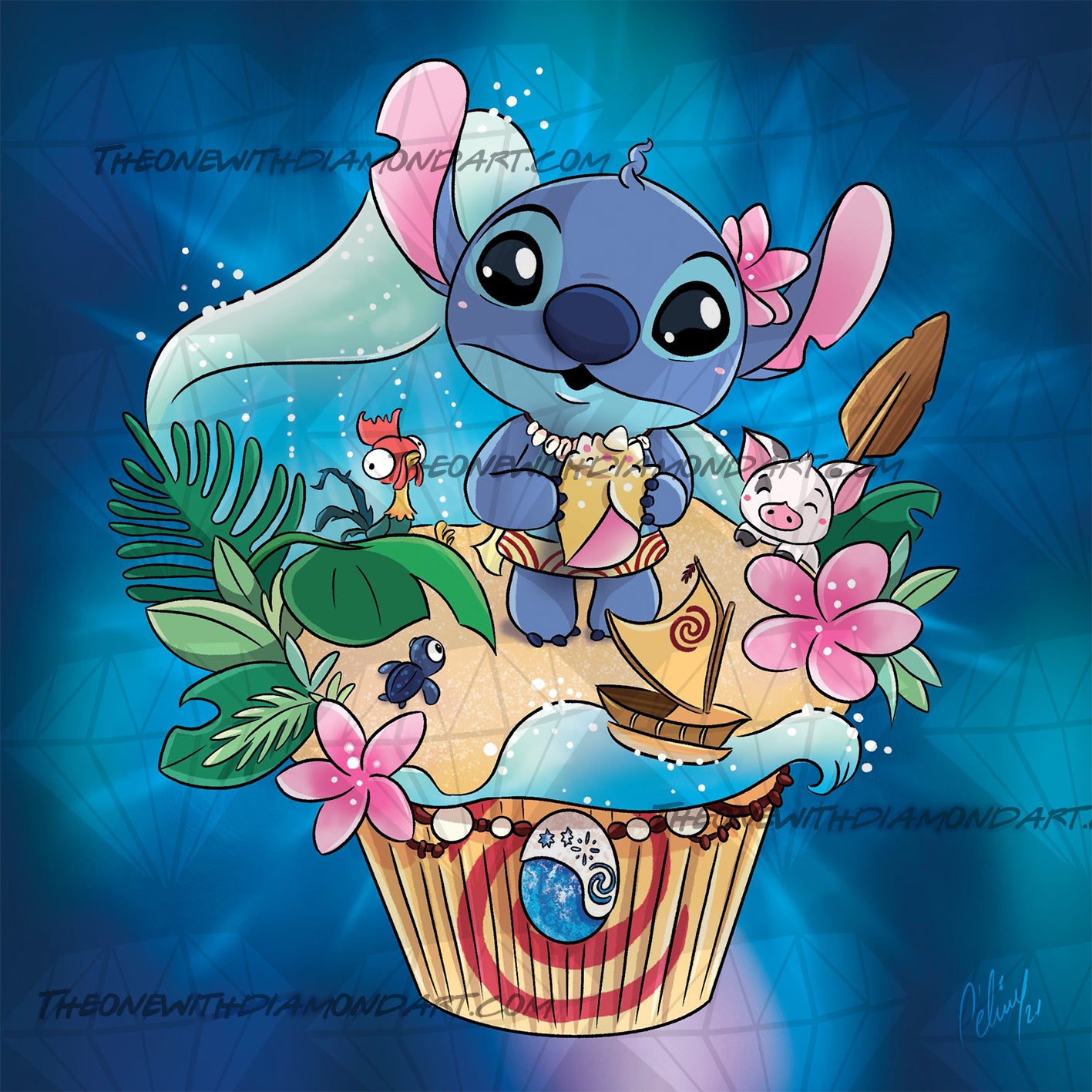 Cupcake Stitch Moana ©Céline Lecomte