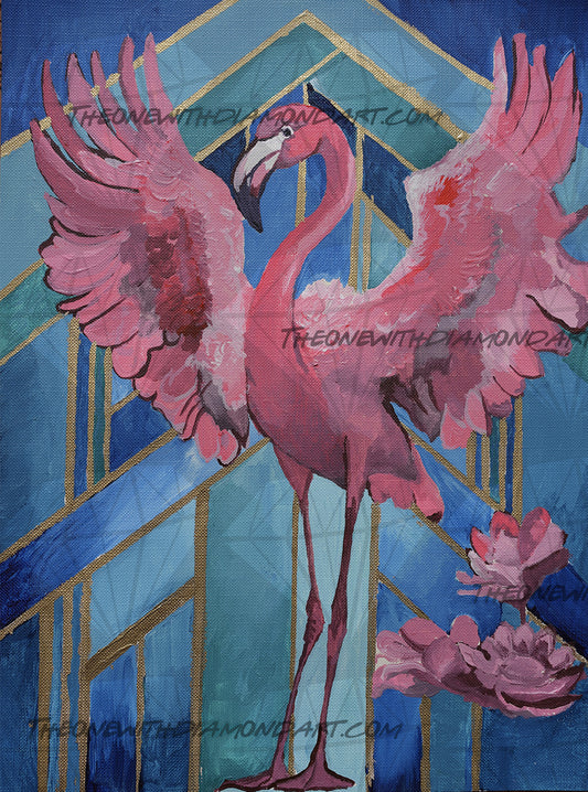 Flamingo In Art Deco Paradise ©DarcyBorg