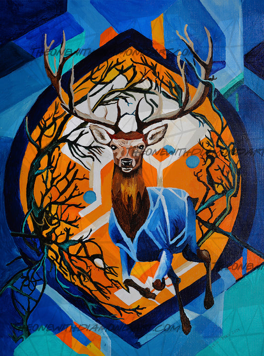 Stag Being Tangled With The Forest ©DarcyBorg