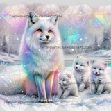 Dazzling Arctic Foxes ©Cocomarshmallow Art