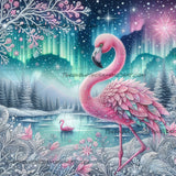 December Flamingo ©Cocomarshmallow Art