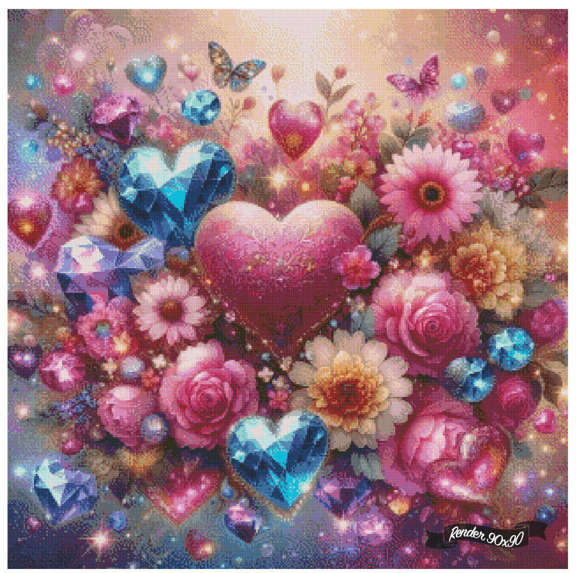 Diamond Flower Bouquet ©Artifey