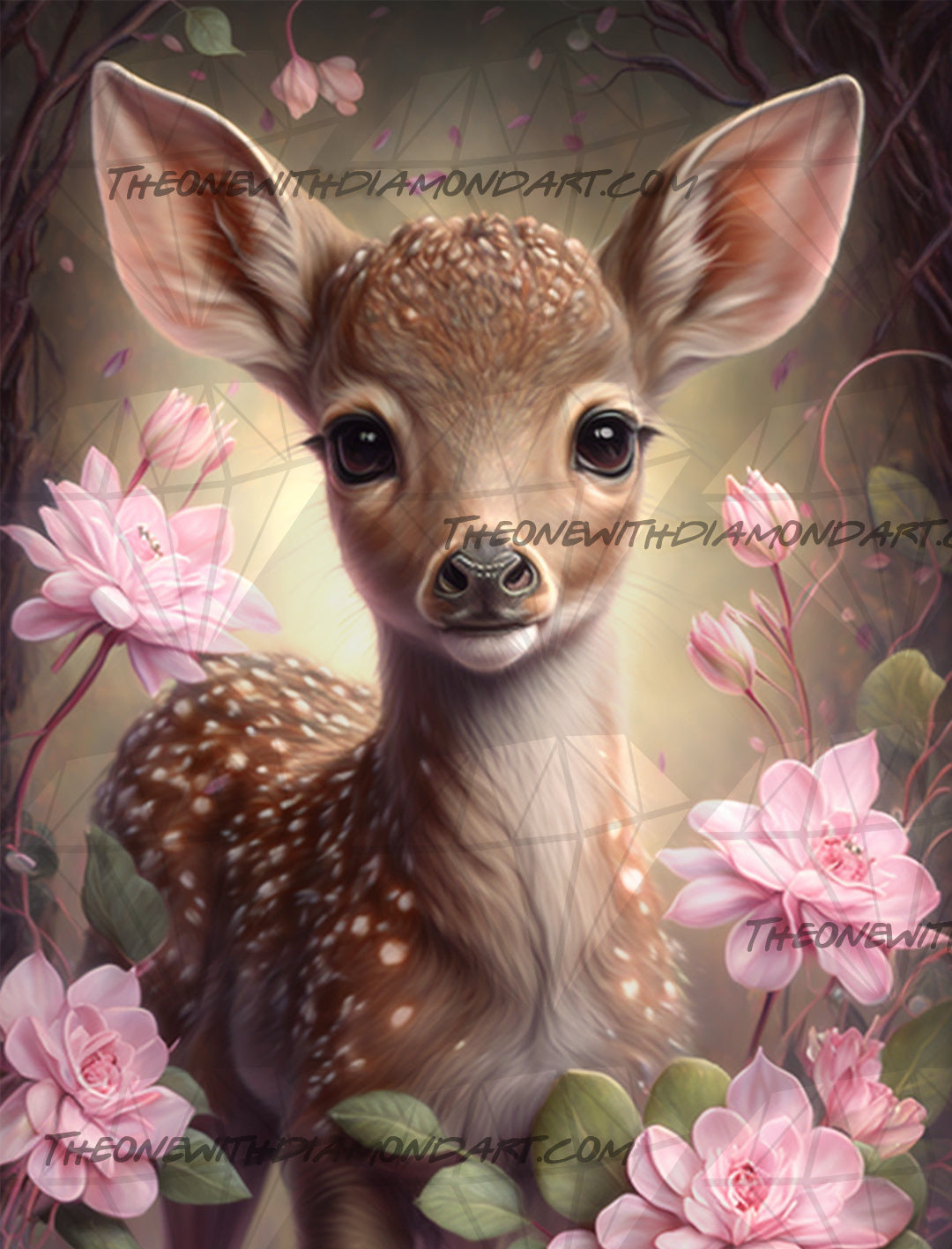 Doe Eyed In The Flowers ©Morgana Fantasy AI