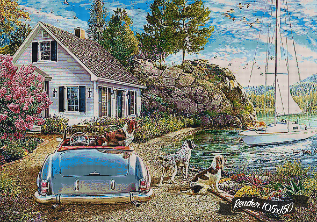 Dog On The Boat ©Angelo Bonito. Licensed by MGL, www.mglart.com