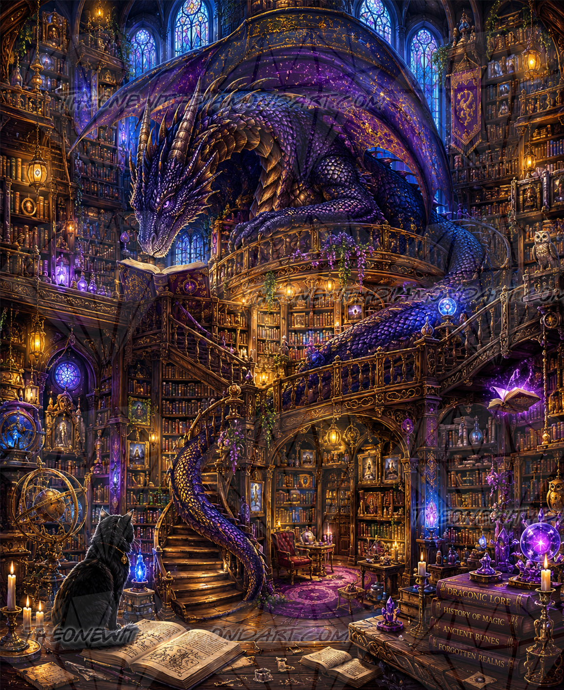 Dragon Guardian Of The Arcane Library ©The One With The Diamond Art
