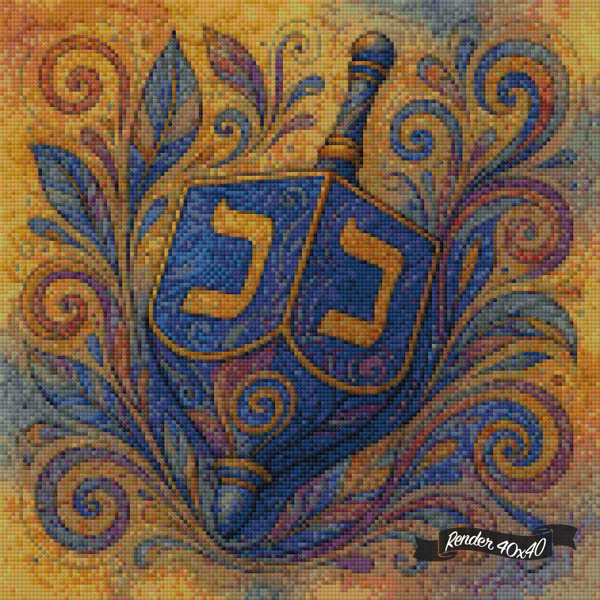 *Limited Edition* Dreidel of Divine Deliverance ©The One With The Diamond Art