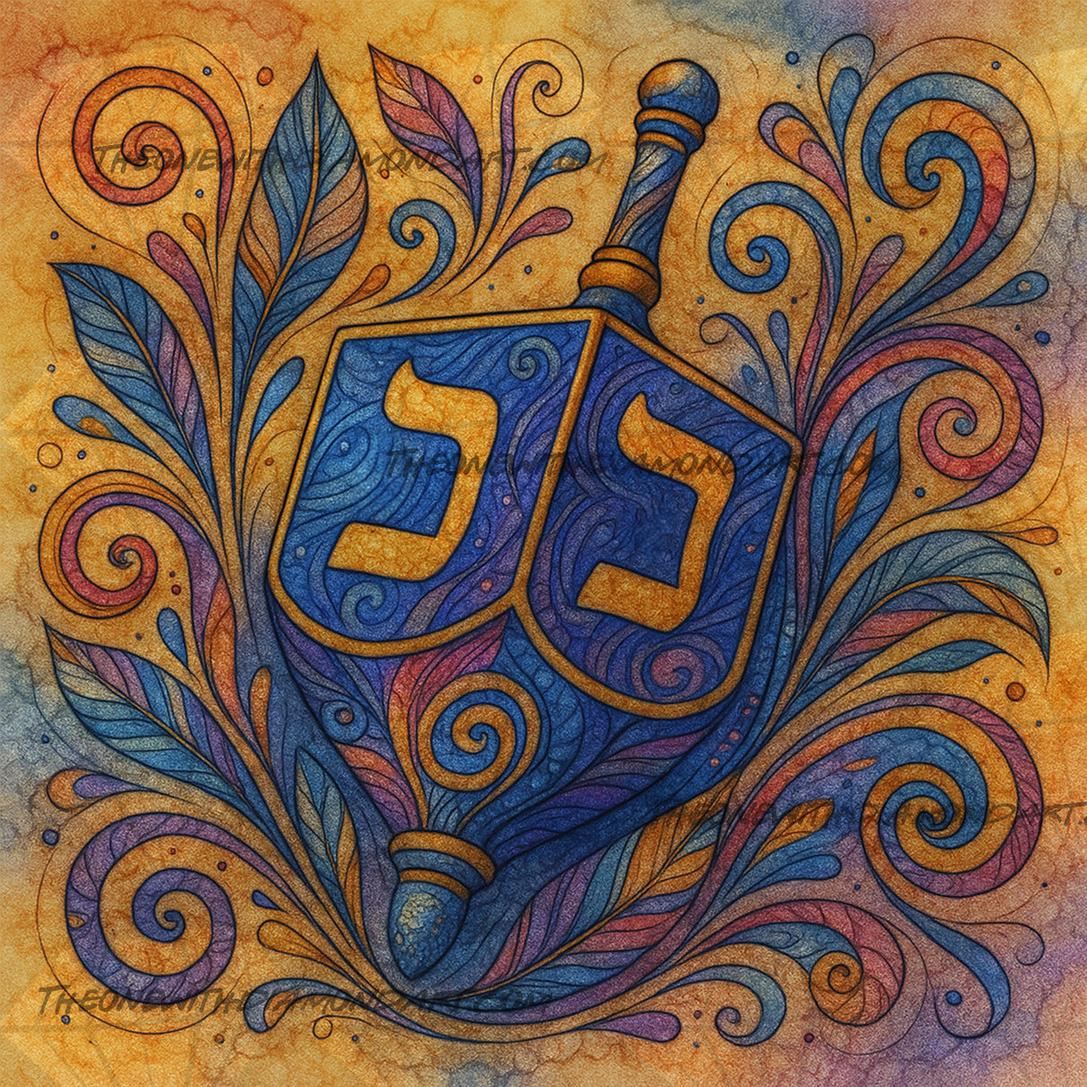 *Limited Edition* Dreidel of Divine Deliverance ©The One With The Diamond Art