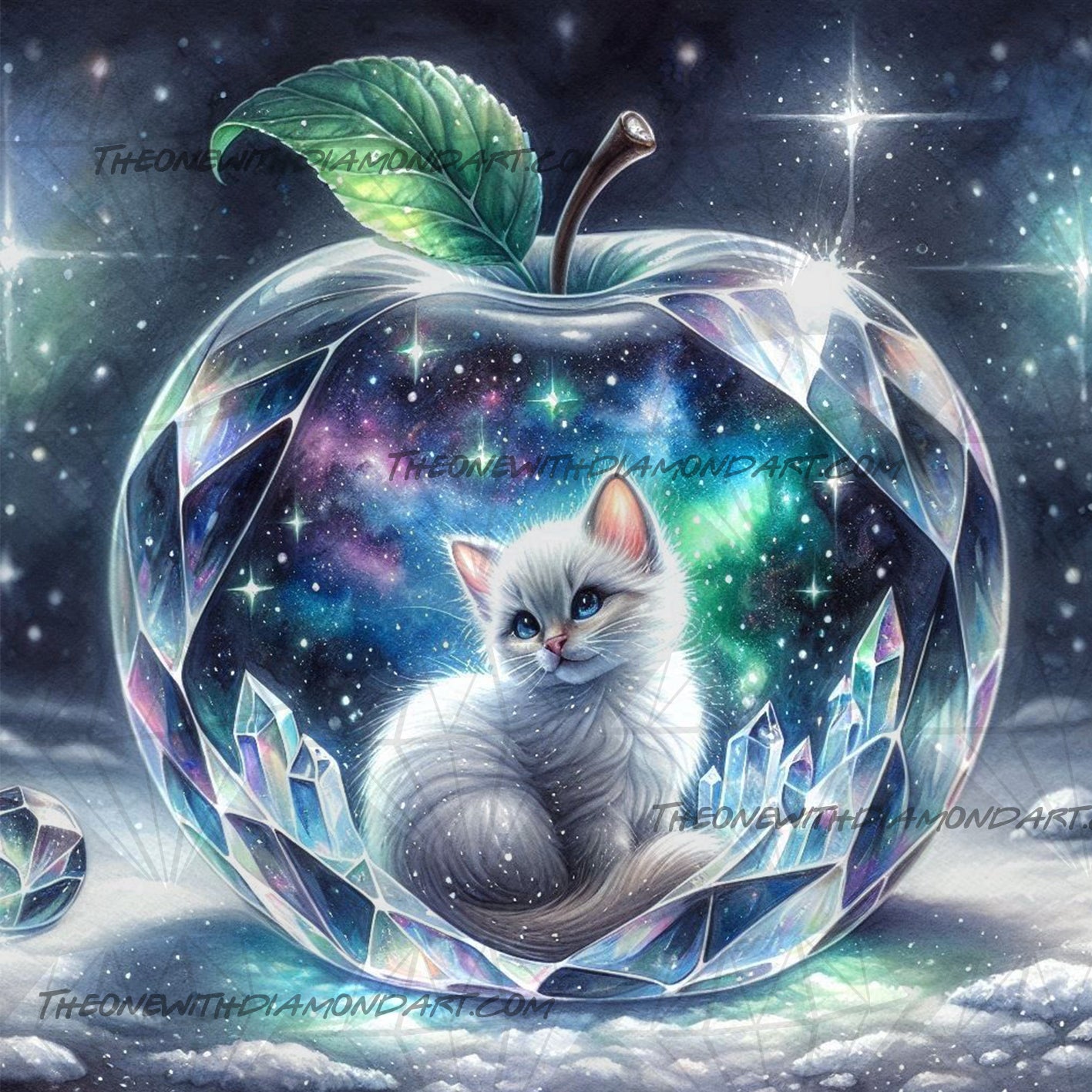 Glass Apple - Grey Kitten ©Finira