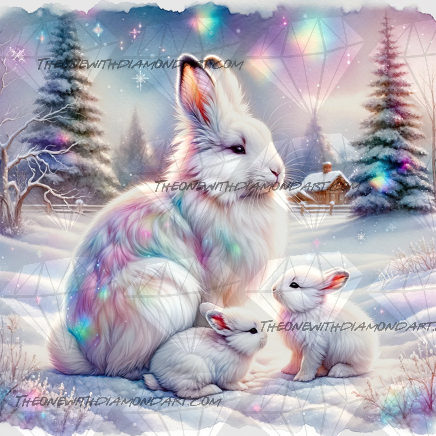 Iridescent Arctic Hares ©Laura @cocomarshmallow_art