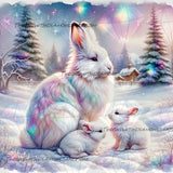 Iridescent Arctic Hares ©Cocomarshmallow Art