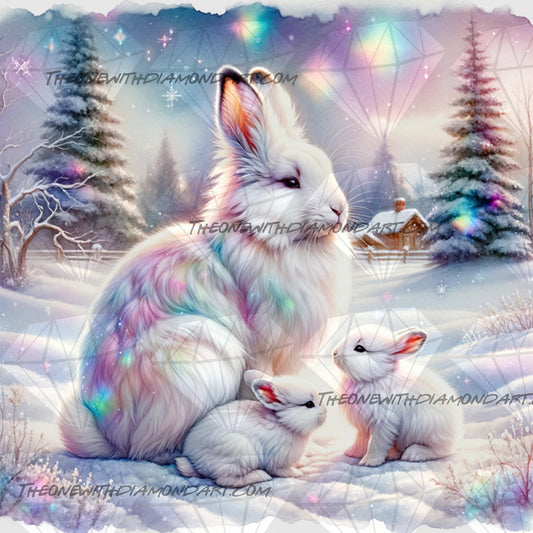 Iridescent Arctic Hares ©Laura @cocomarshmallow_art