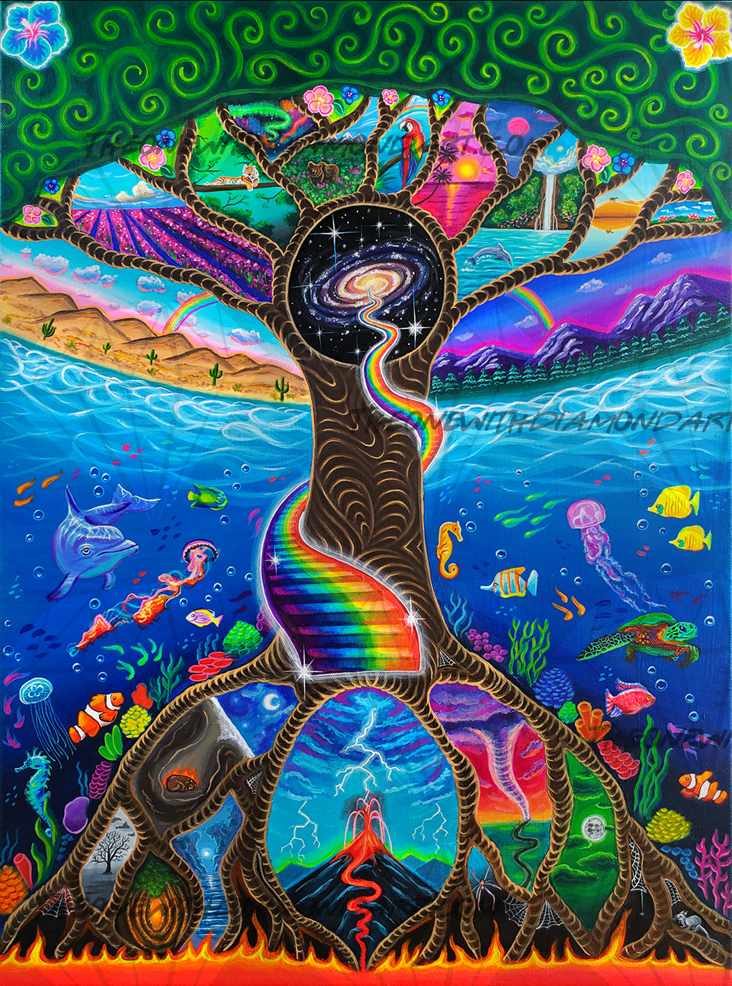 90x120cm *Hand-Rendered* Journey ©Altered Moon Art (Square + ABs)