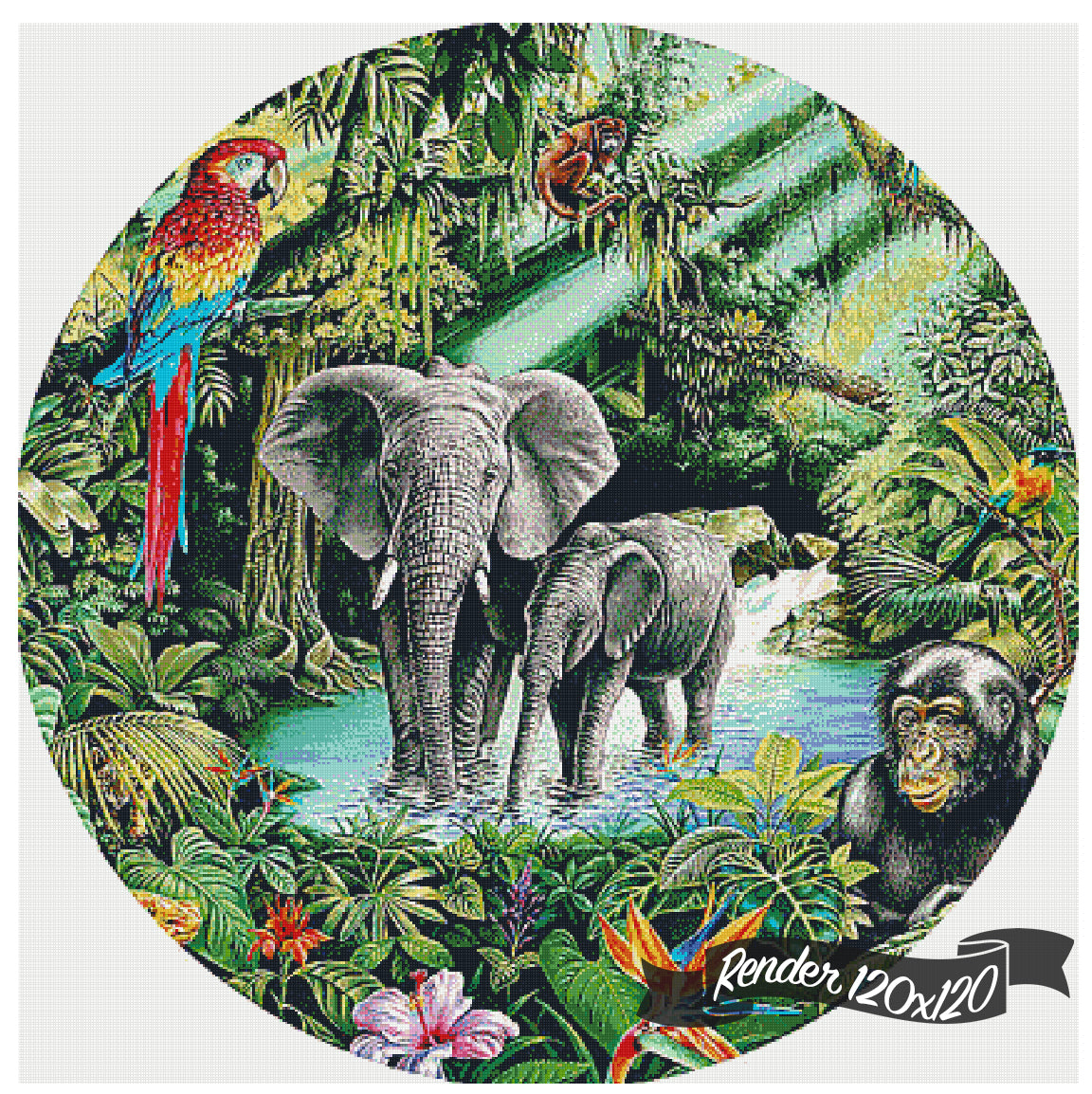 Jungle Circle ©Mark Gregory. Licensed by MGL, www.mglart.com