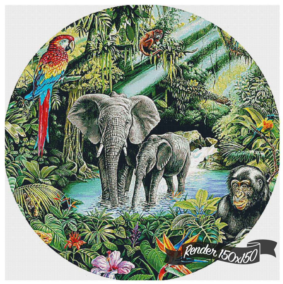 Jungle Circle ©Mark Gregory. Licensed by MGL, www.mglart.com