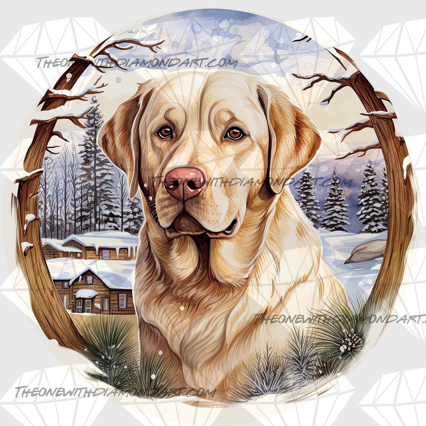 Christmas Golden Labrador