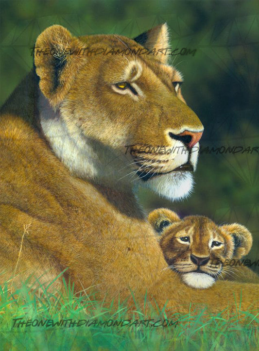 Lioness And Cubs ©Chris Hiett. Licensed by MGL, www.mglart.com