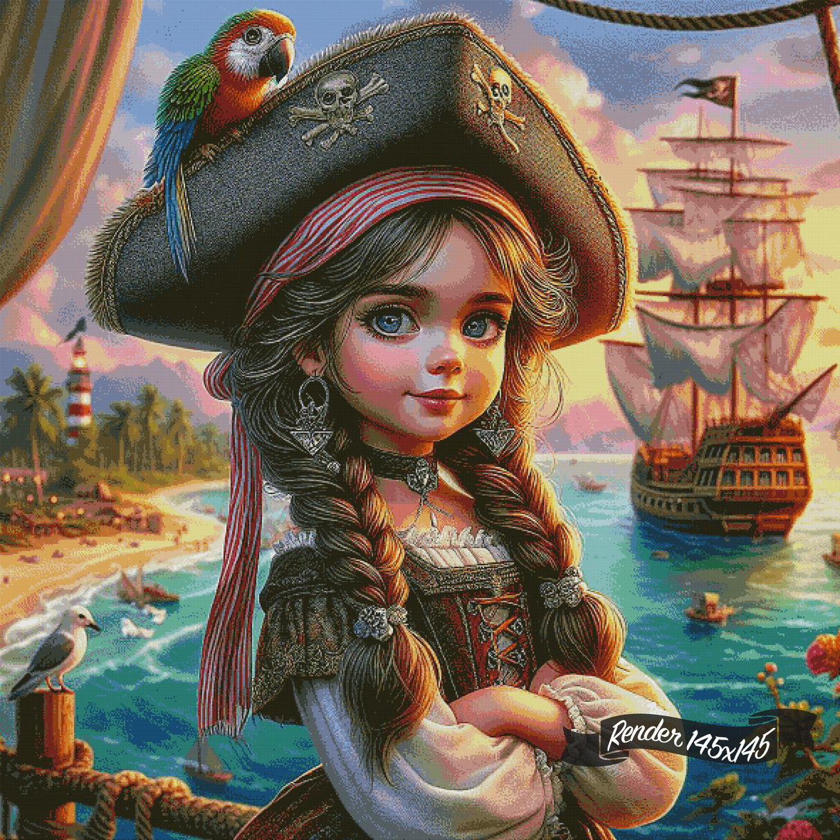 Little Miss Captain ©Morgana Fantasy AI