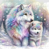 Luminous Arctic Wolves ©Cocomarshmallow Art
