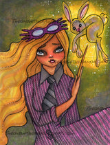 *Hand-Rendered* Luna Lovegood And Her Patronus ©Regan Kubecek