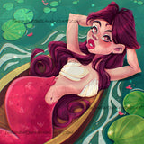 Mermaid In A Boat ©Levona Art