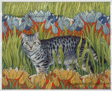 *Paint By Numbers* Mintaka Among Art Nouveau Tulips ©Ivory Cats
