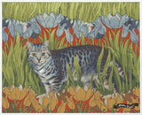 *Paint By Numbers* Mintaka Among Art Nouveau Tulips ©Ivory Cats