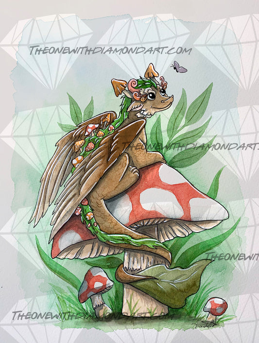 Mushroom Dragon ©Parente Illustration