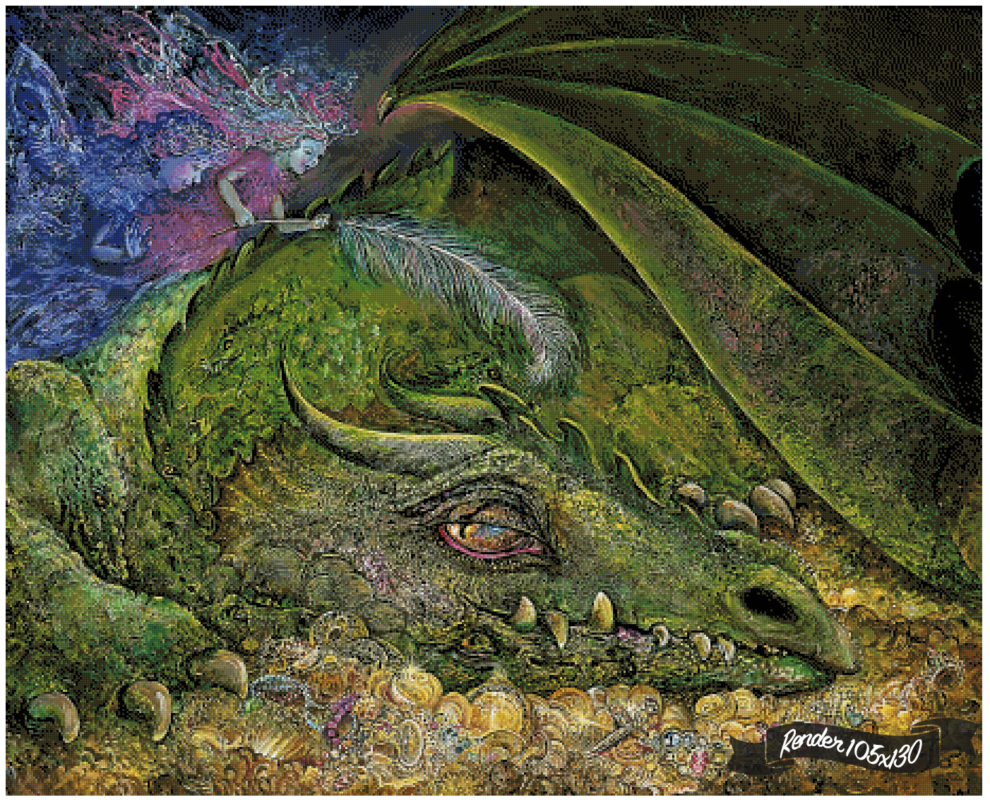 Never Tickle A Sleeping Dragon ©Josephine Wall